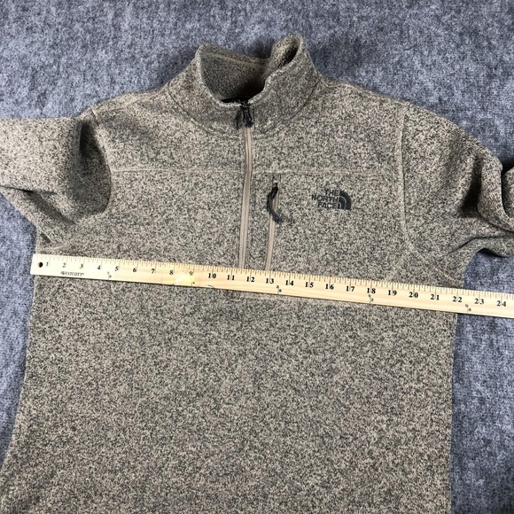 The North Face Gordon Lyons Sweater Mens Large Beige Fleece 1/4 Zip Pullover - Picture 10 of 16